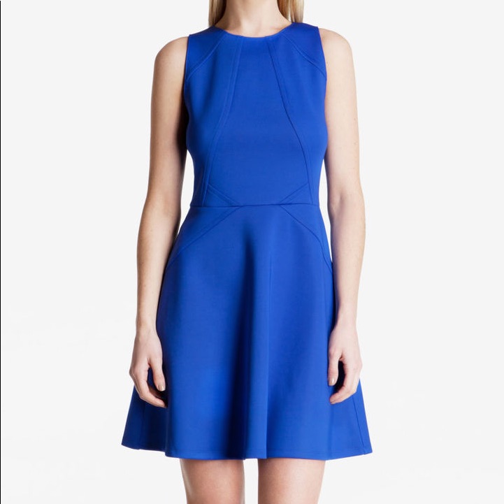 Ted Baker Bright Blue A-Line Skater Dress | A Staple Dress You Need! Nwt